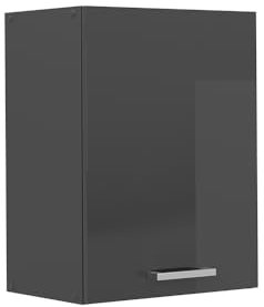 Vicco Hängeschrank R-Line, hängender Küchenschrank, Anthrazit Hochglanz, 45 cm