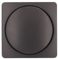 UNITEC Dimmerabdeckung Monaco, für Drehdimmer mit Befestigungsmutter, IP20, anthrazit, 1 Stück