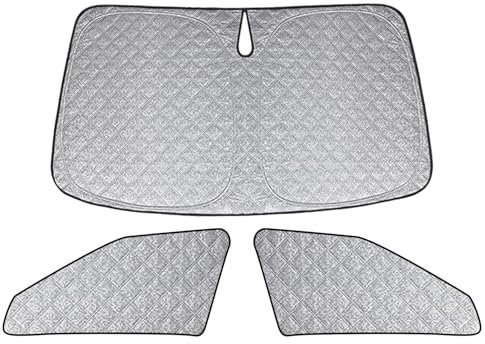 Sonnenschutz Auto Frontscheibe Ersatz für Audi Q5 2018-2025, 3 Teilige Luxus Technology Thermomatte, Aluminiumfolie Faltbar Sonnenblende, Verdickt Sonnenschutz Frontscheibe Abdeckung