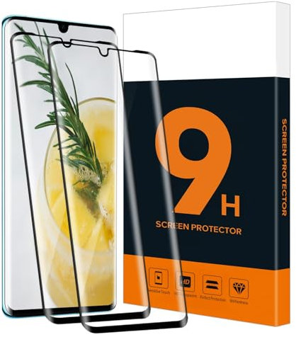 Cable Leader 2 Stück Schutzfolie für Panzerglas für Huawei P30 Pro, Blasenfreie, 9H Härte, 3D-Volle Bedeckung, Sensitive Touch Schutzglas, 0.33mm HD Klarsicht Huawei P30 Pro Displayschutzfolie