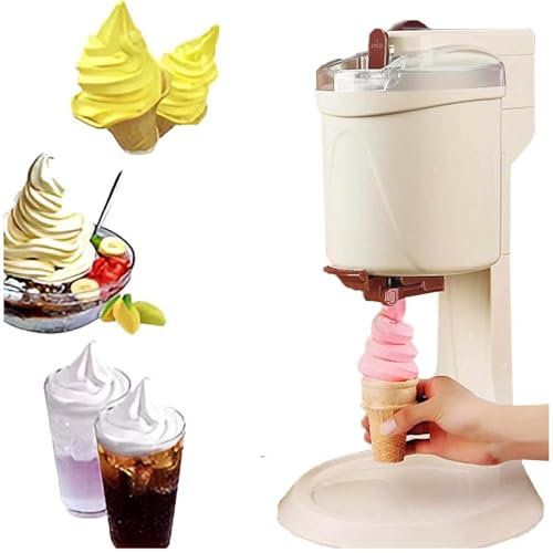 Gelatiera per Frutta Surgelata,Gelatiera Portatile arrotolata,Macchina per Fare Il Gelato Domestica Semiautomatica da 1000 Ml,Macchina da Dessert per Casa,Feste E Bambini,White