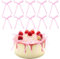 Bliceon 40 Stück Bow Cake Topper,Hochzeitstorte Topper,Geburtstag,Valentinstag,Feier und Jahrestag Ribbon Dekoration Set,besonderen Anlass Kuchen Topper-Rosa