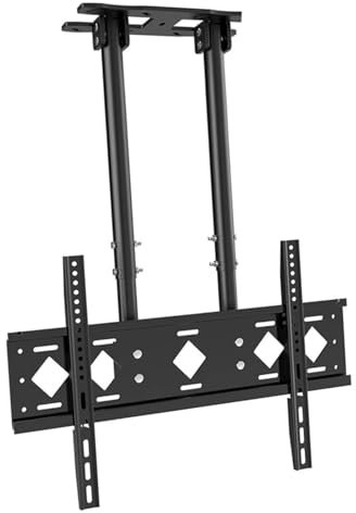 Aioneer Tv Ceiling Mount Bracket - Adjustable Tilt Tv Ceiling Mount, Fits 40-85 Inch Led Flat Panel Display, Double Pole Hanging Tv Bracket, Max Vesa 600X400Mm, Mount On Ceilings,