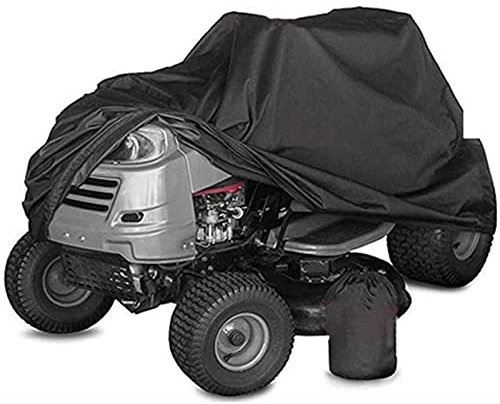 WQZzjm Abdeckung für Aufsitzrasenmäher, Rasentraktor-Abdeckung, Oxford-Stoff, wasserdicht, staubdicht, für den Garten im Freien, Schwarz, 784655 Zoll