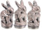 CVUTOVO 3pcs Vintage Bunny Door Hinge Toppers Magnetic Decorative Hinge Heads Antique Finish for Home Office Door Decoration