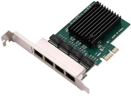 BOFRHME Tarjeta de Red Gigabit Pci-E X1 Tarjeta de Red Ethernet Pci-Express de 4 Puertos Tarjeta LAN Ethernet Rtl8111F