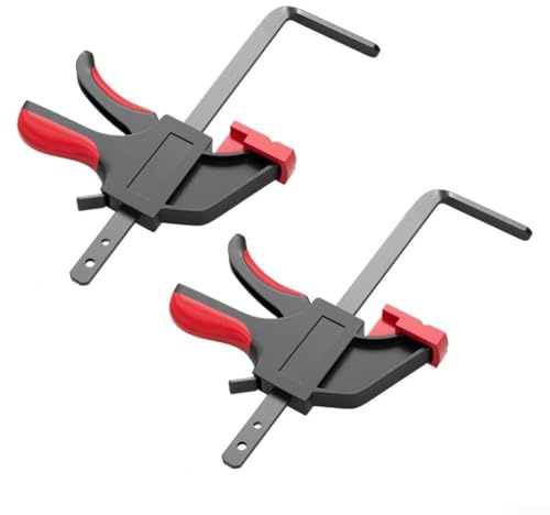 CWOQOCW Heavy Duty F Type Rail Clamp for Track Saw with 90KG Clamping Pressure and Carbon Steel Construction (Ordinary)