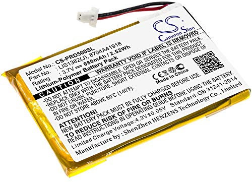 CS-PRD500SL Akku 680mAh Kompatibel mit [Sony] Portable Reader PRS-500, Portable Reader PRS-500U2, PRS-505, PRS-505/LC, PRS-505/RC, PRS-505/SC, PRS-505SC/JP, PRS-700BC, PRSA-CL1 Ersetzt 1-756-769-11