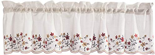 Renaissance Home Fashion Bloom Bestickt Querbehang, Americana, 147,3 x 30,5 cm