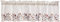 Renaissance Home Fashion Bloom Bestickt Querbehang, Americana, 147,3 x 30,5 cm
