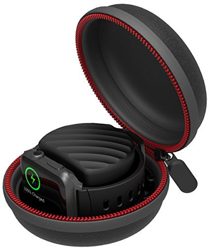 Greatfine for Apple Watch Portable Charging Holder Dock,Charger Cases Sport Hard Carry Travel Case for Apple Watch 1, 2, 3, 4 Accessory (Docking, Black Dock Case)