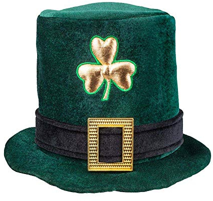 Boland 44913 - Hut St. Patrick's Day mit Kleeblatt für Faschingskostüme, Kopfbedeckung für Kostüme, Karneval und Mottoparty