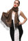 Shmily Girl Damen Schultertuch Stola - Eleganter Pashmina Schal mit floralem Muster in vielen Farben (One Size, Braun-c115)