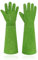 HANDLANDY Ladies Leather Gardening Gloves, Thorn Proof Long Gauntlet, Elbow Length Rose Pruning Gloves (Large, Green)