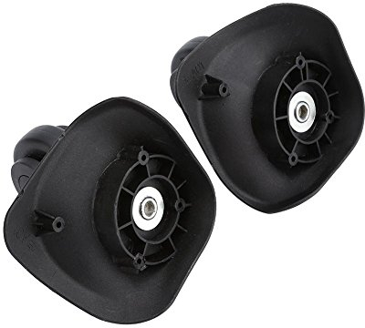 2 Stück Kofferraum Räder Gepäck Koffer Drehbarer Ersatz PVC Gepäck Koffer Räder Gepäck Ersatz Zubehör für Trolley Koffer, Schwarz, taille de la photo