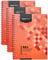 Amazon Basics Notizbuch mit Drahtbindung, 100 Blatt/200 Seiten A4+, 80 GSM, 3 Stück, Red
