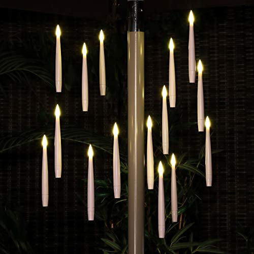 NOMA Magic Candle Chandelier with Remote Control, 15 x White Hanging Candles