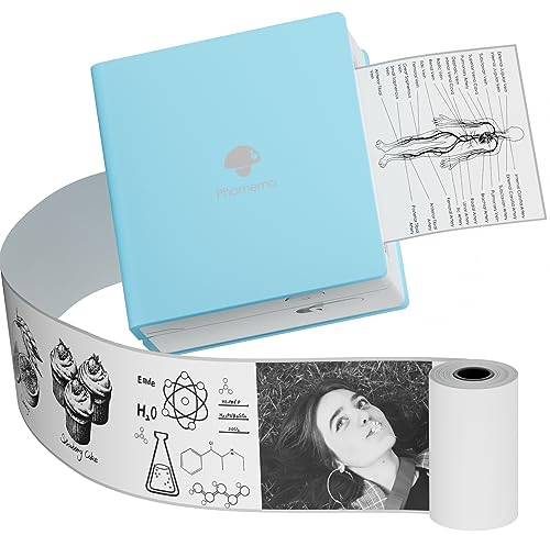 Phomemo M02 Mini Impresora - Impresora Pegatinas Portatil Impresora Térmica Instantánea de 203 dpi, Impresora Fotográfica Bluetooth Pequeña, Impresora de Teléfono Portátil, Verde