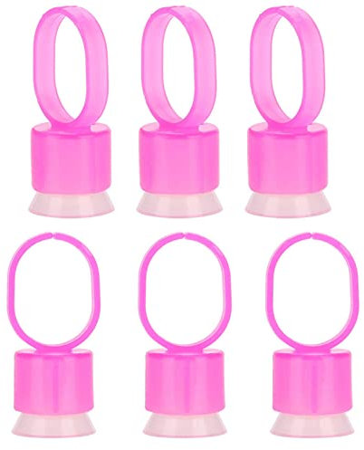 Ring Cups, Tattoo Ink Ring Cups Microblading Pigment Glue Makeup Holder Makeup Rings Glue Rings Plastic Nail Rings With Sponge (100)