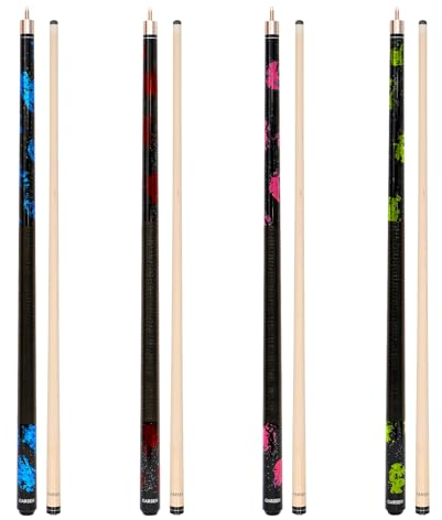 GARSEN 4 Stück Billard-Queue-Stick, 147,3 cm, 510 g, 538,6 g, 595,3 g, Billard-Haus, Bar, Pool-Queue