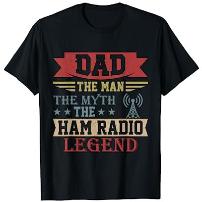 Amateur Ham Radio Operator Shirt Gift For Dad Vintage Retro T-Shirt