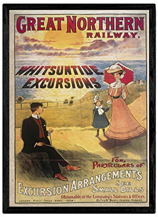 Nacnic Vintage Poster Sonne über dem Meer. Blätter für Interieur mit klassischen und antiken Werbebildern zu dekorieren. Gemälde Retro-Dekor. A3