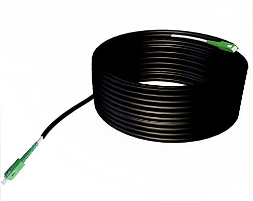 Elfcam® - Cavo Fibra Ottica da Esterno, Diametro 5,0mm, SC/APC per SC/APC Simplex Monomodale 9/125μm LSZH (70M)