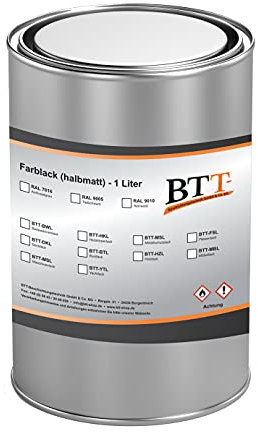 BTT-FSL Fliesenlack Ral 9010 Reinweiß Fliesenfarbe 2in1 für Boden- und Wandfliesen 1 Liter