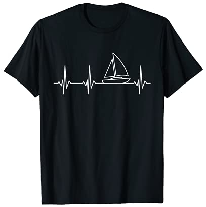 Segeln Herzschlag Segelboot Segler T-Shirt