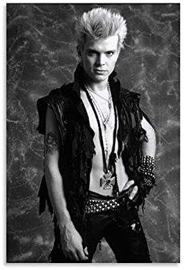 MMMU Sänger Billy Idol Young Poster Dekorative Malerei Leinwand Wandkunst Bild Druck Wohnzimmer Schlafzimmer Ästhetische Poster 20 x 30 cm