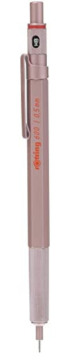 Rottling Mechanical Pencil Rose Gold 600 2158794 0.5mm rOtring Mechanical Pencil Premium Writing Instrument Stationery German Drafting Pen Professional Ballpoint Pen