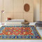 DJHWWD Auslegware Teppichboden Ornament Roter Blauer Teppich Retro rechteckige Home Bodenmatte rutschfest küchen teppiche Kitchen 180X250CM