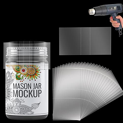 Schrumpffolienbänder für Flaschen, Gläser, Dichtungen, schrumpfbare Kunststoff-Versiegelung, Schrumpfbänder, Kappendichtung für Gläser, Flaschen, Mund, Schrumpfbeutel, nachfüllbar,