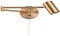B·LED BARCELONA LED BarcelonaLED Applique murale avec bras articulé orientable doré et câble avec prise et interrupteur Lampe de lecture Culot E27 pour salon, chambre, table de chevet