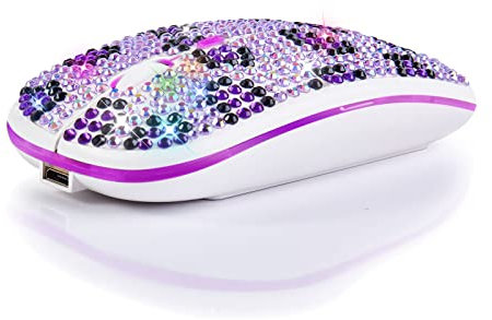 Greshare Wireless Mouse,Wireless gaming Mouse for laptop,Wireless gaming Bluetooth mouse for Mac,PC,Tablet with Win/Pad/Mac/Linux/Andriod/iOS.gift (Purple)