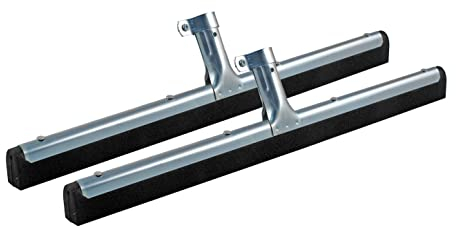 Novatool 2X Fliesenabzieher Dusche 45 cm Boden Wasserabzieher für Boden Garten Bad Fliese Glas Terrasse Fenster Auto Wasserschieber Edelstahl Boden Pool Badabzieher XL breit Abzieher - ohne Stiel