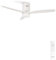CREATE / WINDCALM PATIO/Deckenventilator Weiß weiße Flügel mit Beleuchtung und Fernbedienung für Außenbereich/Leise, Timer, Programmierbar, 6 Geschwindigkeiten, 40W, Ø132cm