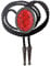 Himongoo Turquoise Jade Agate Granite BOLO Tie for Men Women Leather Rope Wedding Necklace Western Cowboy Necktie (Red Granite)