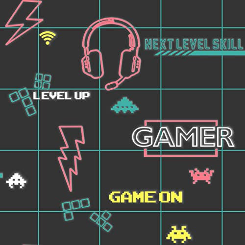 Gamer Boys Black Neon Pink Boys Space Invader Paste The Paper Wallpaper Video Games
