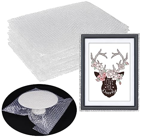 Luftpolsterbeutel, 40,6 x 50,8 cm, transparent, doppelwandig, stoßfest, Luftpolsterfolie für Umzug, Versand und Lagerung, Zubehör für Gläser, China und Geschirr, 20 Stück