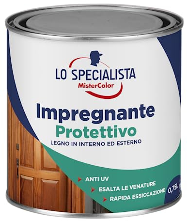 Lo Specialista Mistercolor IMPREGNANTE ACQUA, 0,75L, NOCE ANTICO