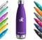 KollyKolla Edelstahl Trinkflasche 500ml, Vakuum Thermosflasche 500ml, Wasserflasche Auslaufsicher, BPA-Frei Thermoskanne Kohlensäure Geeignet für Schule, Uni, Fitness, Sport, Yoga, Fahrrad, Camping