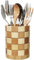 TIWPAJS Porte-ustensiles en bambou pour comptoir de cuisine, organisateur d'ustensiles de cuisine en bois, porte-ustensiles de cuisine, support d'argenterie, rangement de couverts et d'ustensiles