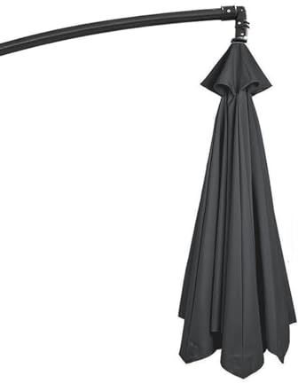 GZDXBF Ø 200cm 270cm 300cm Sonnenschirm Ersatzbezug 8 Streben/6 Streben, Uv-Schutz Ampelschirm Bezug Ersatzbespannung, Ersatzdach Für Terrassenschirm(Color:Gray,Size:8 Ribs-2.7m(8.8ft))