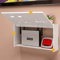 CARMOTTER Wifi Router Storage Boxes, Wireless Router Rack, Wall-Mounted WiFi Storage Box Wall Decoration for Storage of Wires, Routers, TV Set-Top Boxes(D)