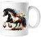 Stag Gallery Gypsy Cob Horse Watercolour Splash Effect Gift 10oz Ceramic Mug Artistic Colourful Coffee Tee