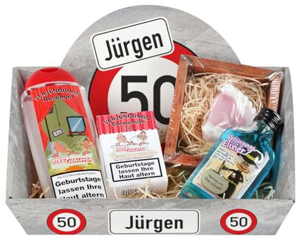 Lustapotheke® Personalisierter Geschenkkorb zum Geburtstag, gefüllt mit Scherzartikeln