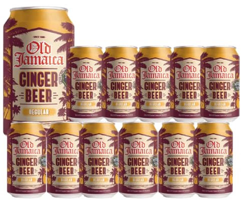 Old-Jamica Ginger Beer Soft Drinks 330 ml Made with Authentic and Natural Root Ginger Original and Best Refreshing and Crisp Tasty Classic (Pack of 12)
