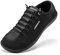 HOBIBEAR Chaussures pieds nus larges pour homme et femme - Chaussures de marche - Baskets de course à pied - Semelle zéro goutte - Légères et confortables, tout noir, 37 EU