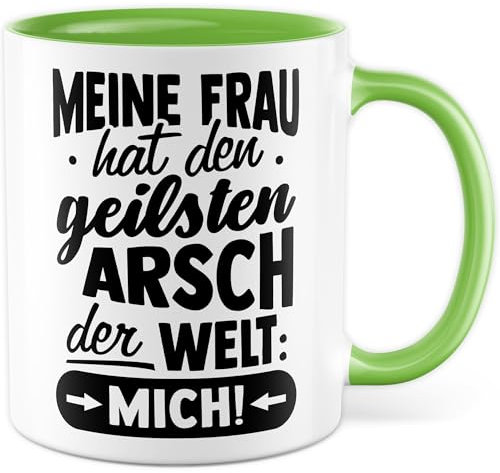 Ehemann Tasse lustig Geschenk Meine Frau hat den geilsten Arsch - Mich! Kaffeetasse Geschenke für Männer lustig Mann Geburtstag Geschenkidee Hochzeitstag Ehepaar Partner Paar Kaffee-Becher